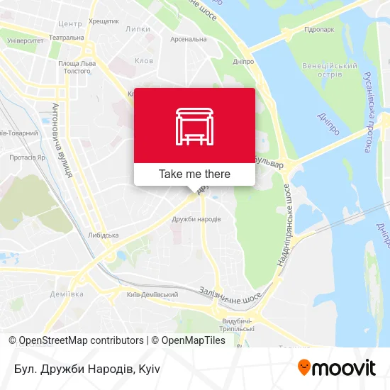 Карта Бул. Дружби Народів