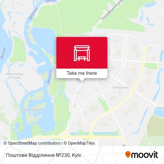 Карта Поштове Відділення №230