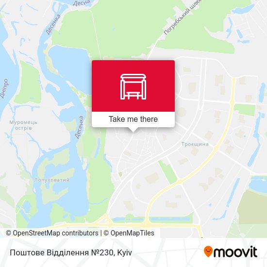 Карта Поштове Відділення №230