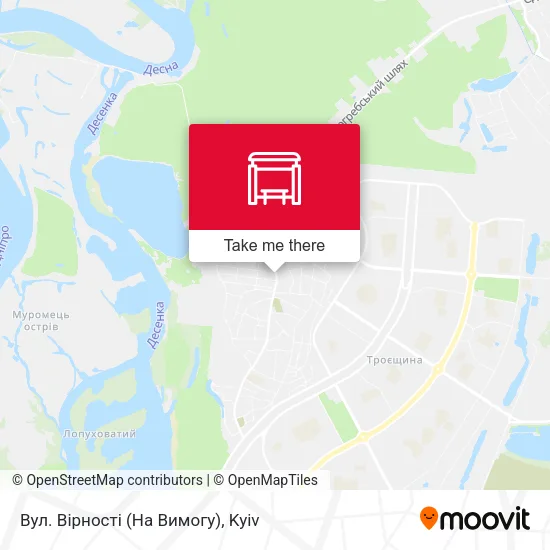 Вул. Вірності (На Вимогу) map