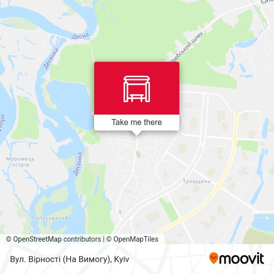 Карта Вул. Вірності (На Вимогу)