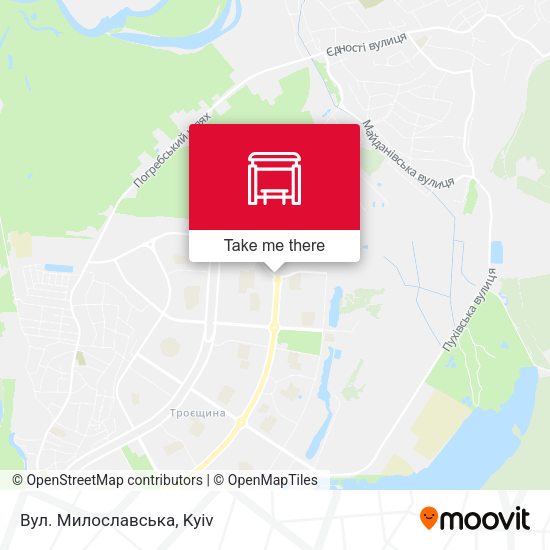 Карта Вул. Милославська