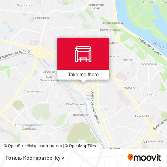 Карта Готель Кооператор