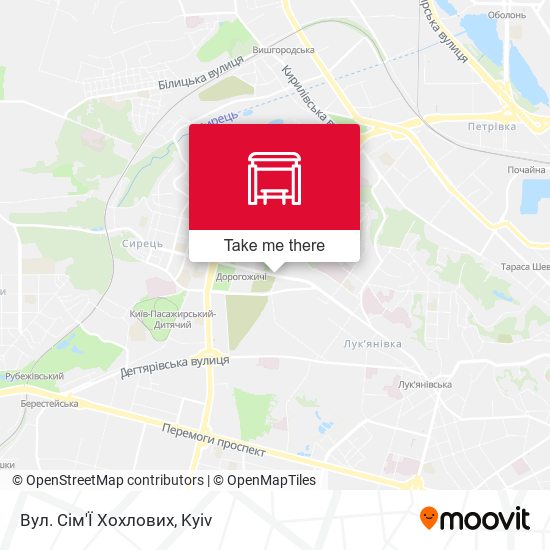 Карта Вул. Сім'Ї Хохлових