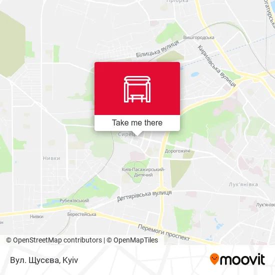 Карта Вул. Щусєва