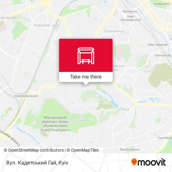 Карта Вул. Кадетський Гай