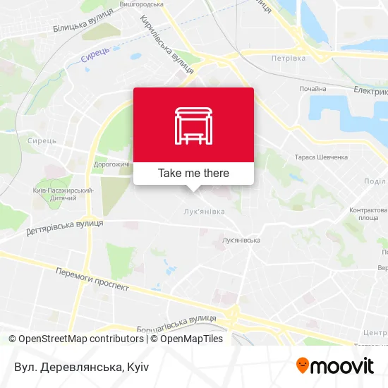 Карта Вул. Деревлянська