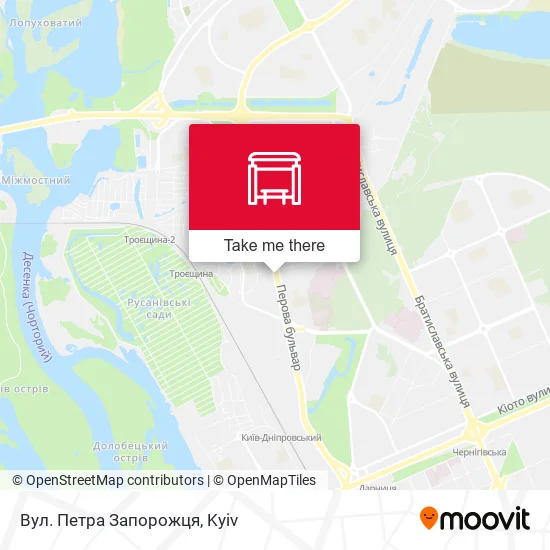 Карта Вул. Петра Запорожця