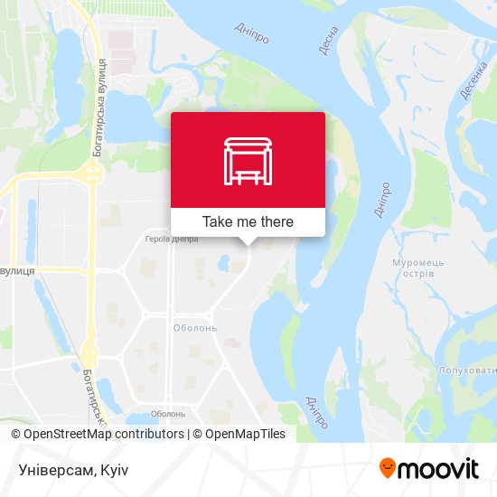 Універсам map