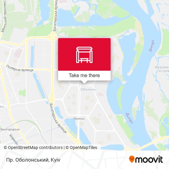 Пр. Оболонський map