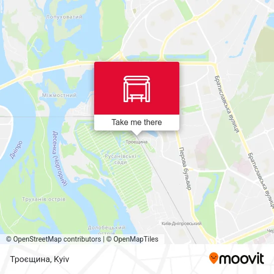 Карта Троєщина