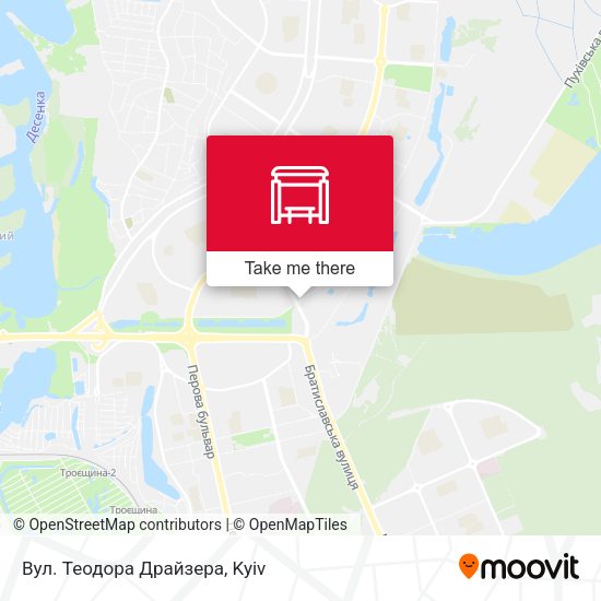 Карта Вул. Теодора Драйзера