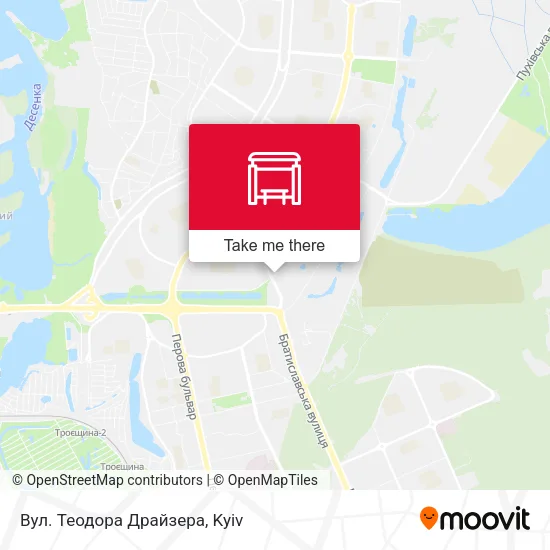 Карта Вул. Теодора Драйзера