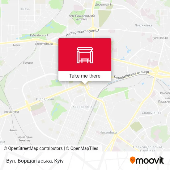Карта Вул. Борщагівська