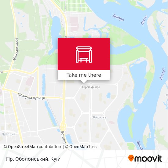 Пр. Оболонський map