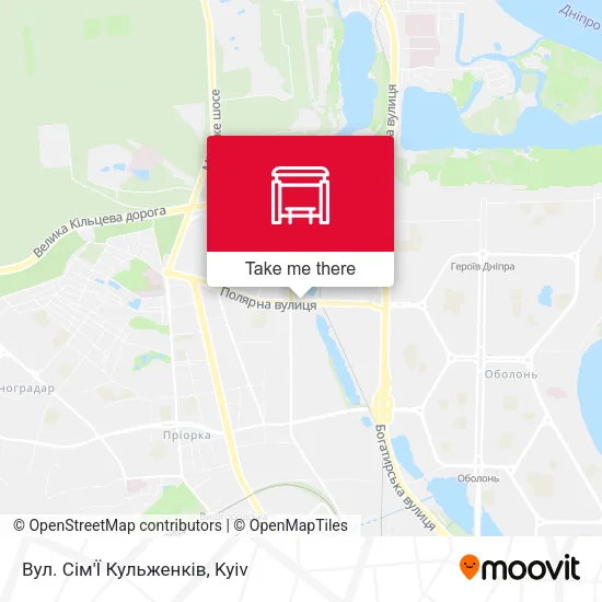 Карта Вул. Сім'Ї Кульженків
