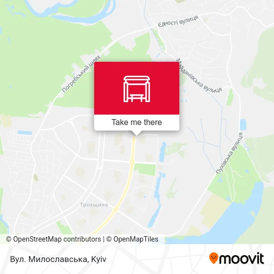 Карта Вул. Милославська