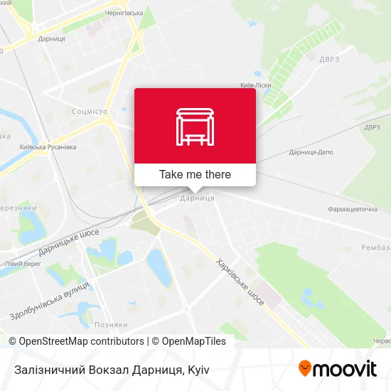 Карта Залізничний Вокзал Дарниця