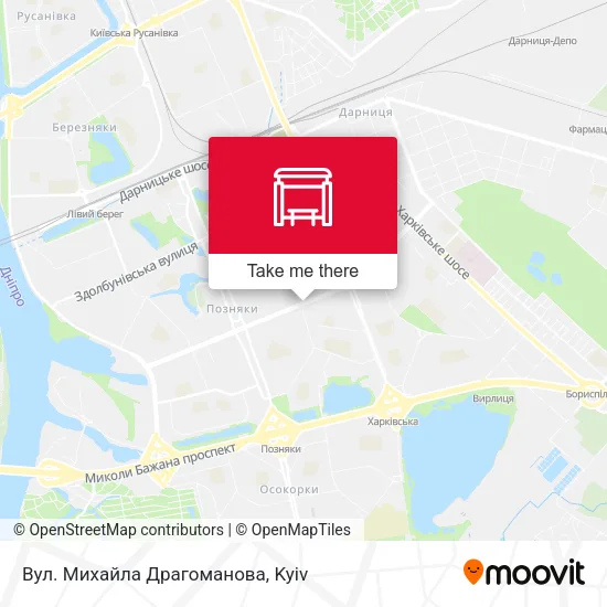 Карта Вул. Михайла Драгоманова