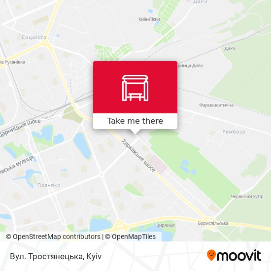 Вул. Тростянецька map