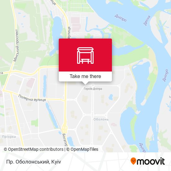 Пр. Оболонський map