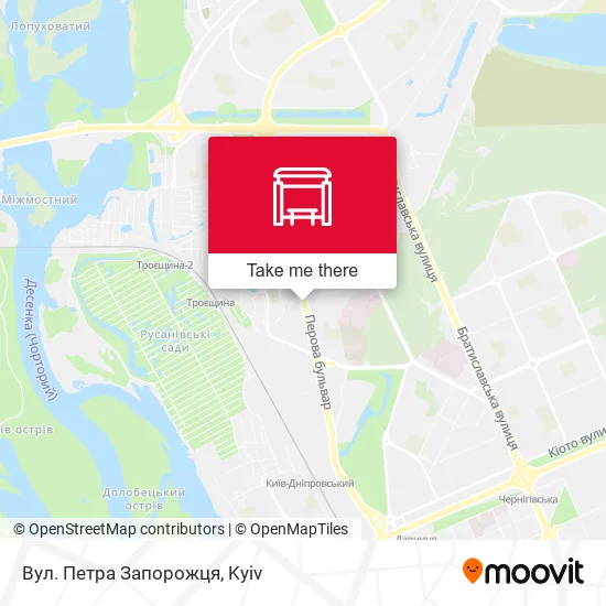 Карта Вул. Петра Запорожця