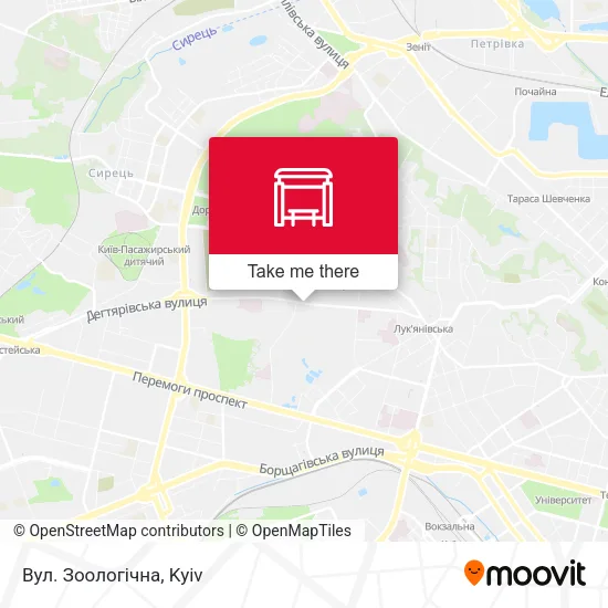 Карта Вул. Зоологічна