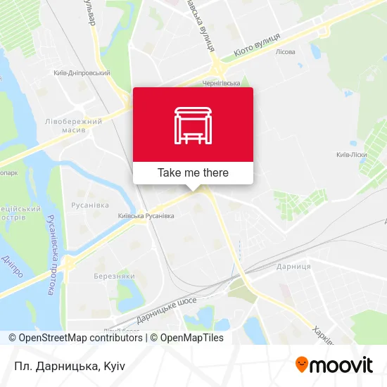 Карта Пл. Дарницька