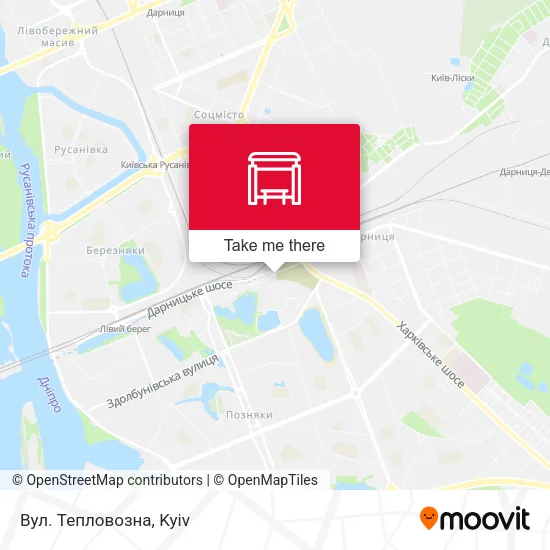 Карта Вул. Тепловозна