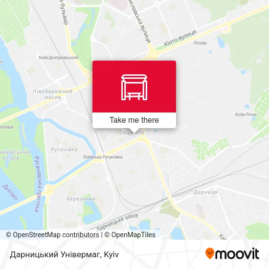 Карта Дарницький Універмаг