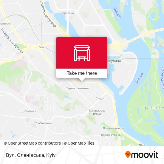 Карта Вул. Оленівська