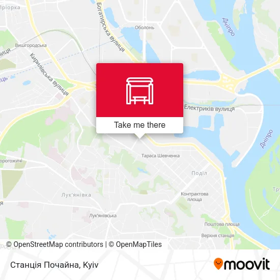 Карта Станція Почайна