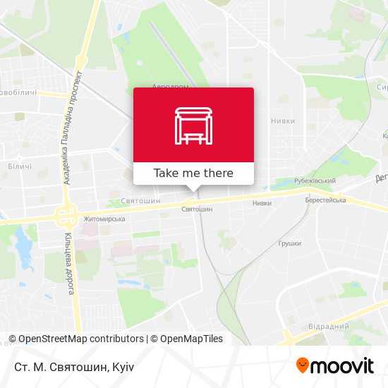 Ст. М. Святошин map