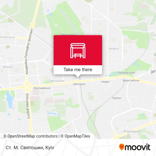 Карта Ст. М. Святошин