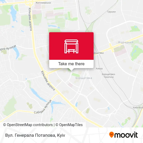 Карта Вул. Генерала Потапова