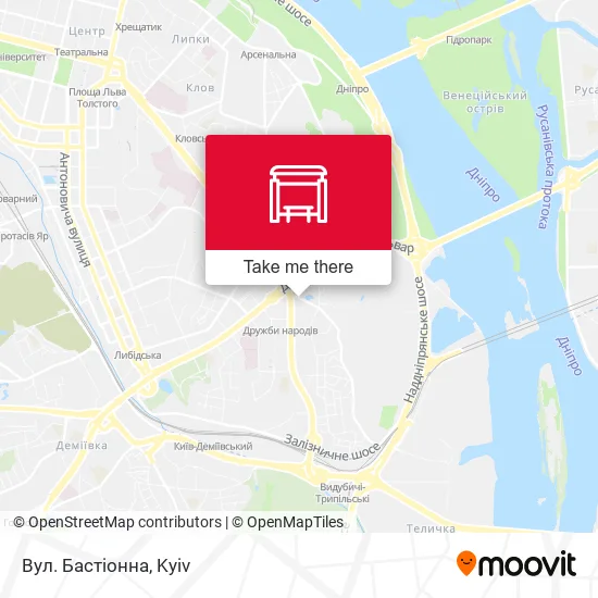Карта Вул. Бастіонна