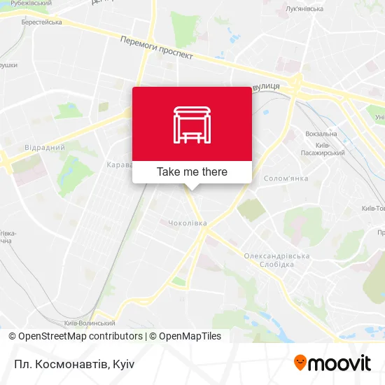 Карта Пл. Космонавтів