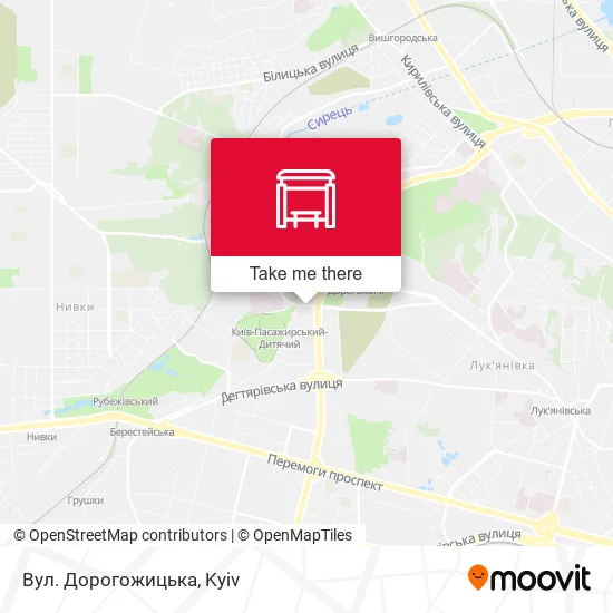 Вул. Дорогожицька map