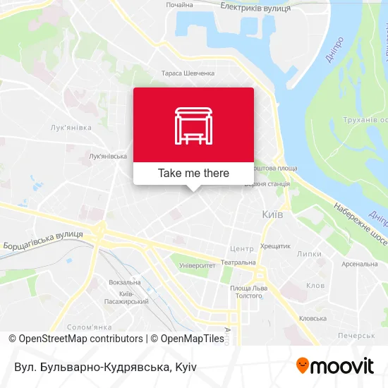 Карта Вул. Бульварно-Кудрявська