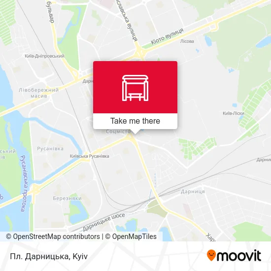 Карта Пл. Дарницька