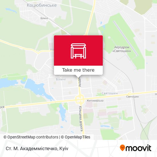 Ст. М. Академмістечко map