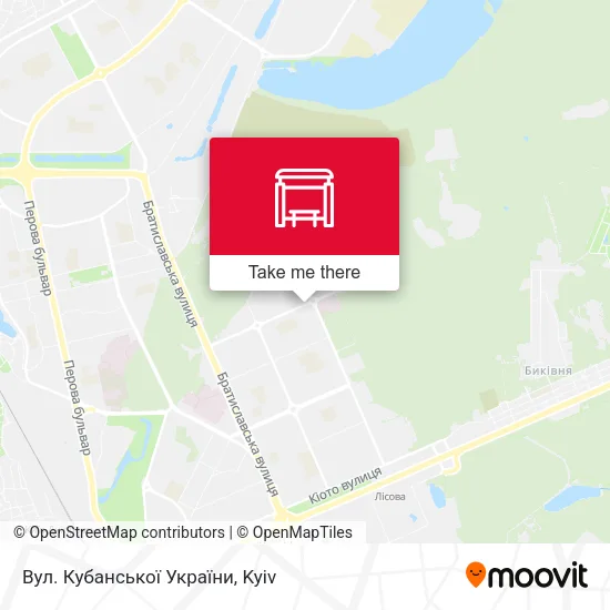Карта Вул. Кубанської України