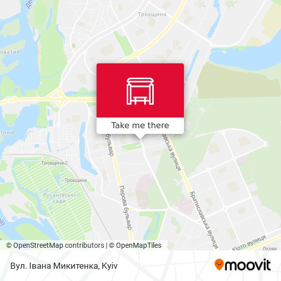 Вул. Івана Микитенка map