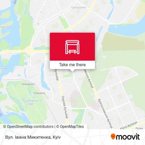 Карта Вул. Івана Микитенка