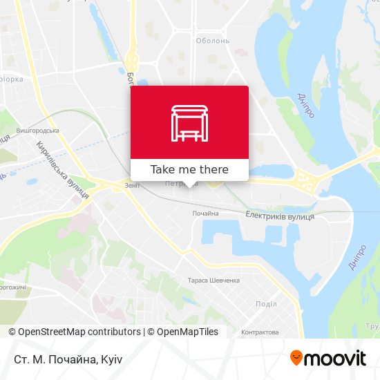 Ст. М. Почайна map