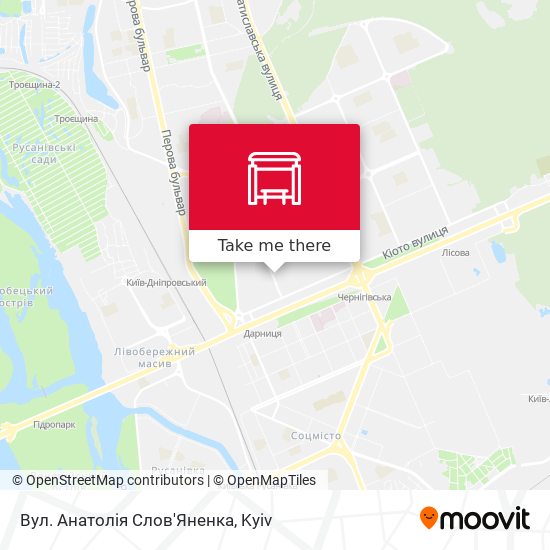 Вул. Анатолія Слов'Яненка map