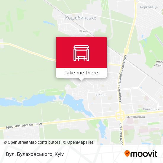 Вул. Булаховського map