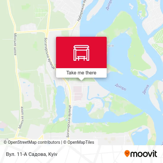Карта Вул. 11-А Садова