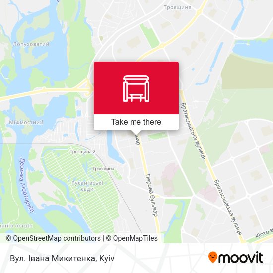 Карта Вул. Івана Микитенка
