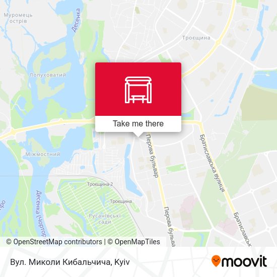 Карта Вул. Миколи Кибальчича